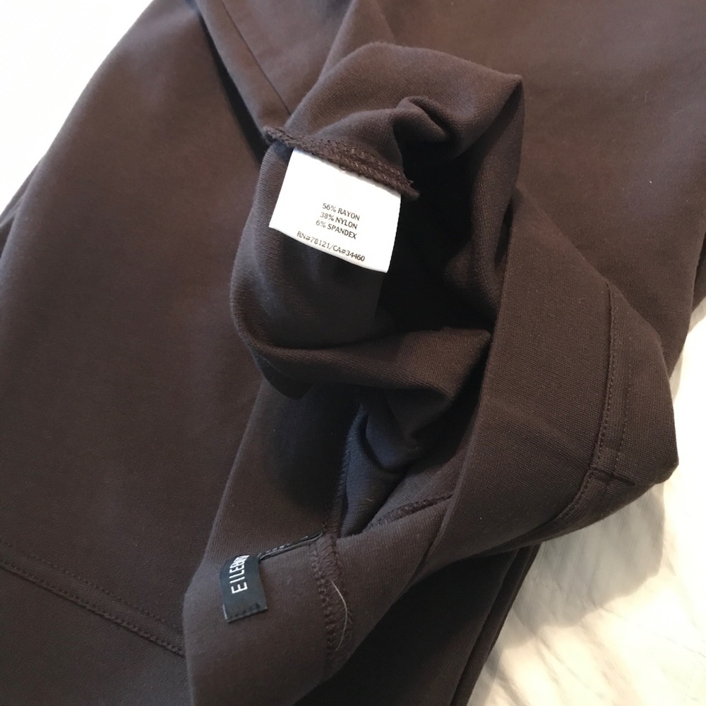 Eileen Fisher dark brown wide band pants NWOT